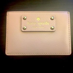 KATE SPADE Pink Wellesley Graham Leather CC Holder